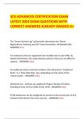 3CX ADVANCED CERTIFICATION EXAM LATEST 2024 EXAM QUESTIONS WITH CORRECT ANSWERS ALREADY GRADED A&plus; 