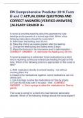 RN Comprehensive Predictor 2019 Form  B and CACTUAL EXAM QUESTIONS AND  CORRECT ANSWERS (VERIFIED ANSWERS)  |ALREADY GRADED A+ A nurse is providing teaching about the gastrostomy tube  feedings to the parents of a school age child. Which of the  following