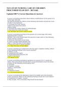 NGN ATI RN NURSING CARE OF CHILDREN PROCTORED EXAM 2019 -  RETAKE Updated 100 % Correct Questions & Answers