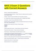 NAS 2 Exam 2 Questions with Correct Answers