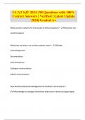UCAT SJT 2024 | 98 Questions with 100% Correct Answers | Verified | Latest Update 2024| Graded A+