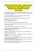 Stephanie's Study Guide - Agile Product Management, SAFe Agile Product Management (APM) Answered Correctly!!
