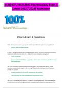 NUR2407 / NUR 2407 Pharmacology Exam 1 (Latest 2022 / Rasmussen