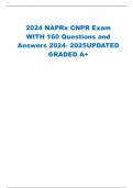 2024 NAPRx CNPR Exam WITH 160 Questions and Answers 2024- 2025UPDATED GRADED A&plus;