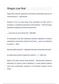 Oregon Law final Questions & Answers 2024&lpar;A&plus;GRADED 100&percnt;VERIFIED&rpar;