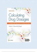 Test bank calculating drug dosages a patient safe approach to nursing and math 2nd edition by castillo werner mccullough isbn 9781719641227 / Latest update 2024 / Rated A+