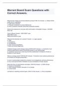 Warrant Board Exam Questions with Correct Answers