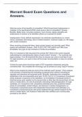Warrant Board Exam Questions and Answers