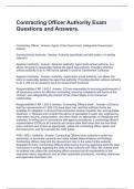 Contracting Officer Authority Exam Questions and Answers