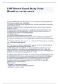 5M Warrant Board Study Guide Questions and Answers
