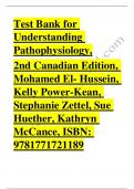 Test bank understanding pathophysiology 2nd canadian edition el hussein &sol; Latest Updated 2024 &sol; Rated A&plus;
