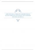 OHIO PHYSICAL THERAPY JURISPRUDENCE EXAM COMPLETE QUESTIONS AND ANSWERS 2023&sol;2024 &vert; RATED A&plus;