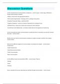 Discussion Questions Question and answers latest update 