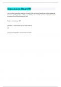 Discussion Board&excl;&excl;&excl; Question and answers latest update 