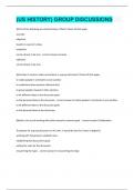 &lpar;US HISTORY&rpar; GROUP DISCUSSIONS Question and answers latest update 