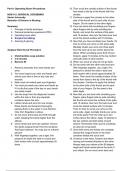 Class notes Operating Room Nursing Procedures: Surgical Scrubbing