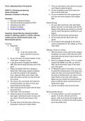 Class notes Operating Room Nursing Procedures: Gowning and Gloving