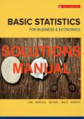 SOLUTION MANUAL FOR BASIC STATISTICS FOR BUSINESS AND ECONOMICS 7TH EDITION BY DOUGLAS A. LIND, WILLIAM G. MARCHAL, SAMUEL A. WATHEN, CAROL ANN WAITE, KEVIN MURPHY Chapter 1-17. ISBN: 1260326969 · ISBN: 9781260326963