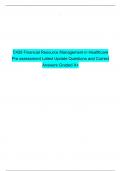 C428 Financial Resource Management in Healthcare Pre assessment Latest Update Questions and Correct Answers Graded A+