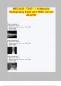 RTE 2457 - TEST 1 - Artifacts In Radiography Exam with 100% Correct Answers