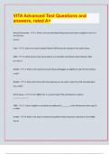 VITA Advanced Test Questions and  answers&comma; rated A&plus;&sol; Examminable Questions and answers For 2024&sol;25&period;ated A&plus;