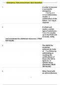 Emergency Telecommunicator Quiz Questions and answers correctly solved 2023&sol;2024
