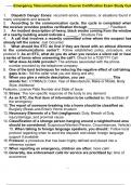 Emergency Telecommunications Course Certification Exam Study Guide