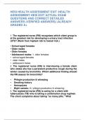 HESI HEALTH ASSESSMENT EXIT HEALTH ASSESSMENT HESI EXIT ACTUAL EXAM QUESTIONS AND CORRECT DETAILED ANSWERS &lpar;VERIFIED ANSWERS&rpar; ALREADY GRADED A&plus;