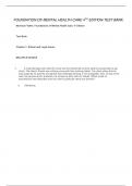 foundations of mental health care