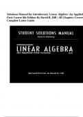 Solutions Manual for Introductory Linear Algebra: An Applied First Course 8th Edition By David R. Hill | All Chapters Covered | Complete Latest Guide.