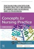TEST BANK FOR CONCEPTS FOR NURSING PRACTICE 3RD EDITION BY GIDDENS ISBN-10; 0323581935 /ISBN-13; 978-0323581936