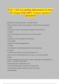 WGU C242 Accounting Information Systems PA Exam With 100&percnt; Correct Answers 2024&sol;2025