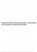 Capstone Med Surg Assessment 1 Questions and Answers Latest Spring 2024&period;