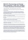 NSG 251&colon; Pharmacology and Dosage with Lab Module 1 Lilley Text&colon; Chapters 1-7 Exam Questions And Answers 2024