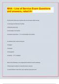 NHA - Line of Service Exam Questions  and answers&comma; rated A&plus;&sol; Examminable Questions and answers For 2024&sol;25&period; Rated A&plus;