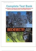 Complete Test Bank:   Biochemistry: Concepts and Connections (MasteringChemistry) 2nd  Edition by Dean Appling (Author) Latest Update Graded A+     