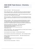 AQA GCSE Triple Science - Chemistry paper 2