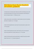NHA Medical Exam Review Questions  and answers&comma; graded A&plus;&sol; Examminable Questions and answers For 2024&sol;25&period; Rated A&plus;