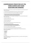 COMPREHENSIVE PREDICTOR&lpar; VATI PN&rpar; FORM B GREEN LIGHT EXAM QUESTIONS AND ANSWERS