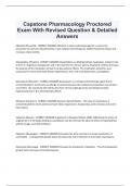 Capstone Pharmacology Proctored  Exam With Revised Question & Detailed  Answers