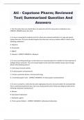 Ati - Capstone Pharm&semi; Reviewed  Test&vert; Summarized Question And  Answers