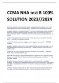 CCMA NHA test B 100%  SOLUTION 2023//2024