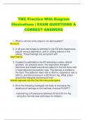 TMC Practice With Diagram  Illustrations | EXAM QUESTIONS &  CORRECT ANSWERS