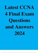 Latest CCNA 4 Final Exam 2024 Questions and Answers 