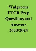 2023/2024 Walgreens PTCB Prep Questions and Answers 