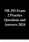 2024 NR 293 Exam 2 Practice Questions and Answers with Rationales