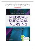 (All Complete Chapters of) Hoffman Sullivan; Davis Advantage for Medical-Surgical Nursing Making Connections to Practice 2nd edition