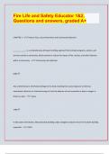 Fire Life and Safety Educator 1&2&comma;  Questions and answers&comma; graded A&plus;&sol; Examminable Questions and answers For 2024&sol;25&period; Rated A&plus;