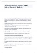360 food handling course &lpar;Texas&rpar; Solved Correctly Qs & As