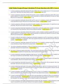 Adult Medical Surgical Dosage Calculation PN Exam Questions with 100&percnt; Correct Answers&period;